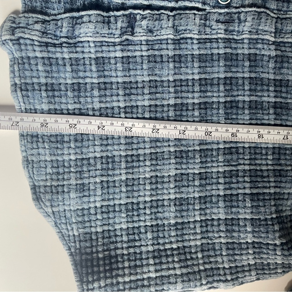 32 BARBLUES Men's Blue Plaid Shirt SIZE Medium - Picture 16 of 16